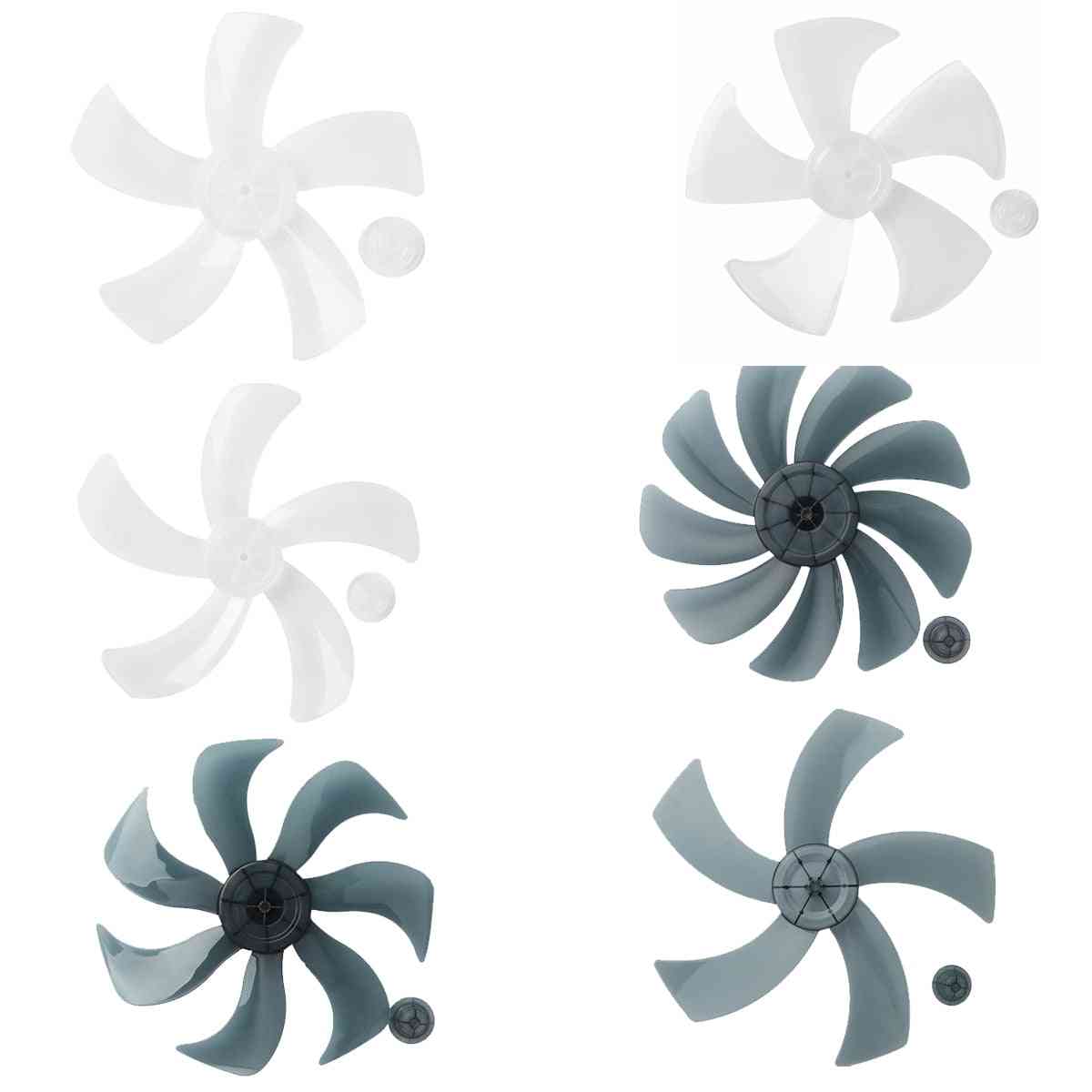 Plastic Fan Blade Leaves With Nut Cover For Standing Pedestal, Table Fanner