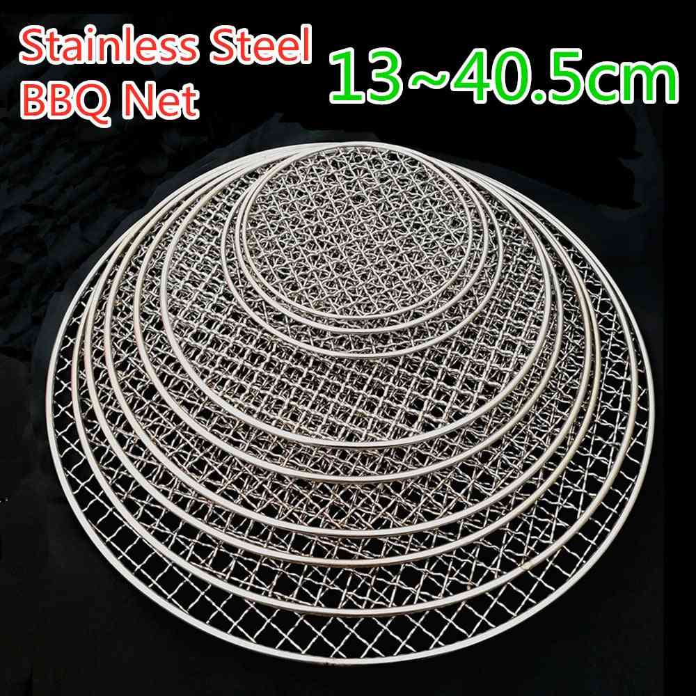 Stainless Steel- Round Barbecue, Non-stick Wire Net Camping Tools