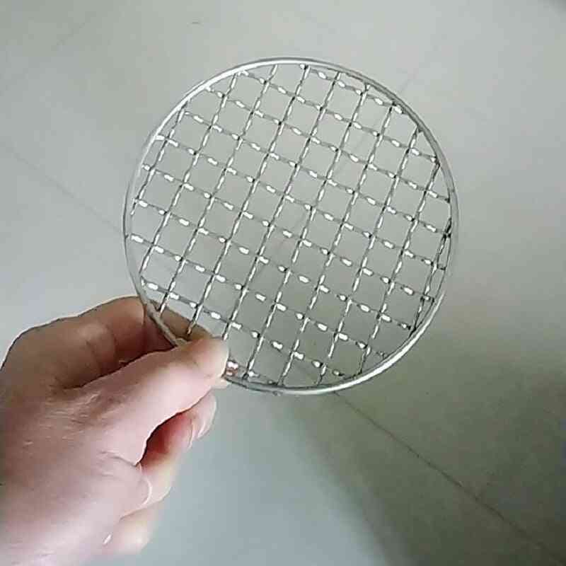Stainless Steel- Round Barbecue, Non-stick Wire Net Camping Tools