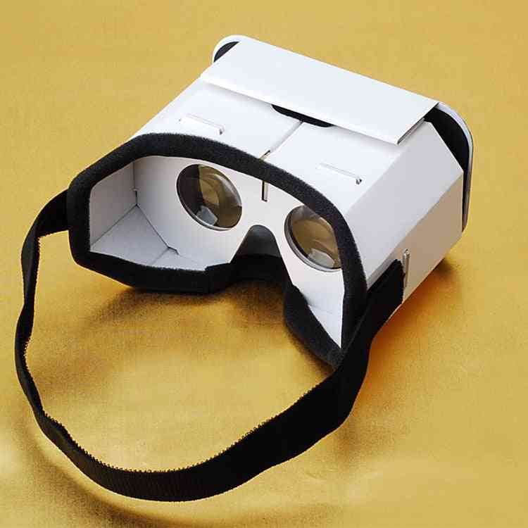 DIY bärbara virtual reality -glasögon, google, kartong 3d vr för smartphones