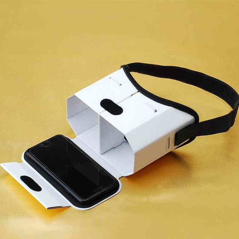 DIY bærbare virtual reality -briller, google, pap 3d vr til smartphones