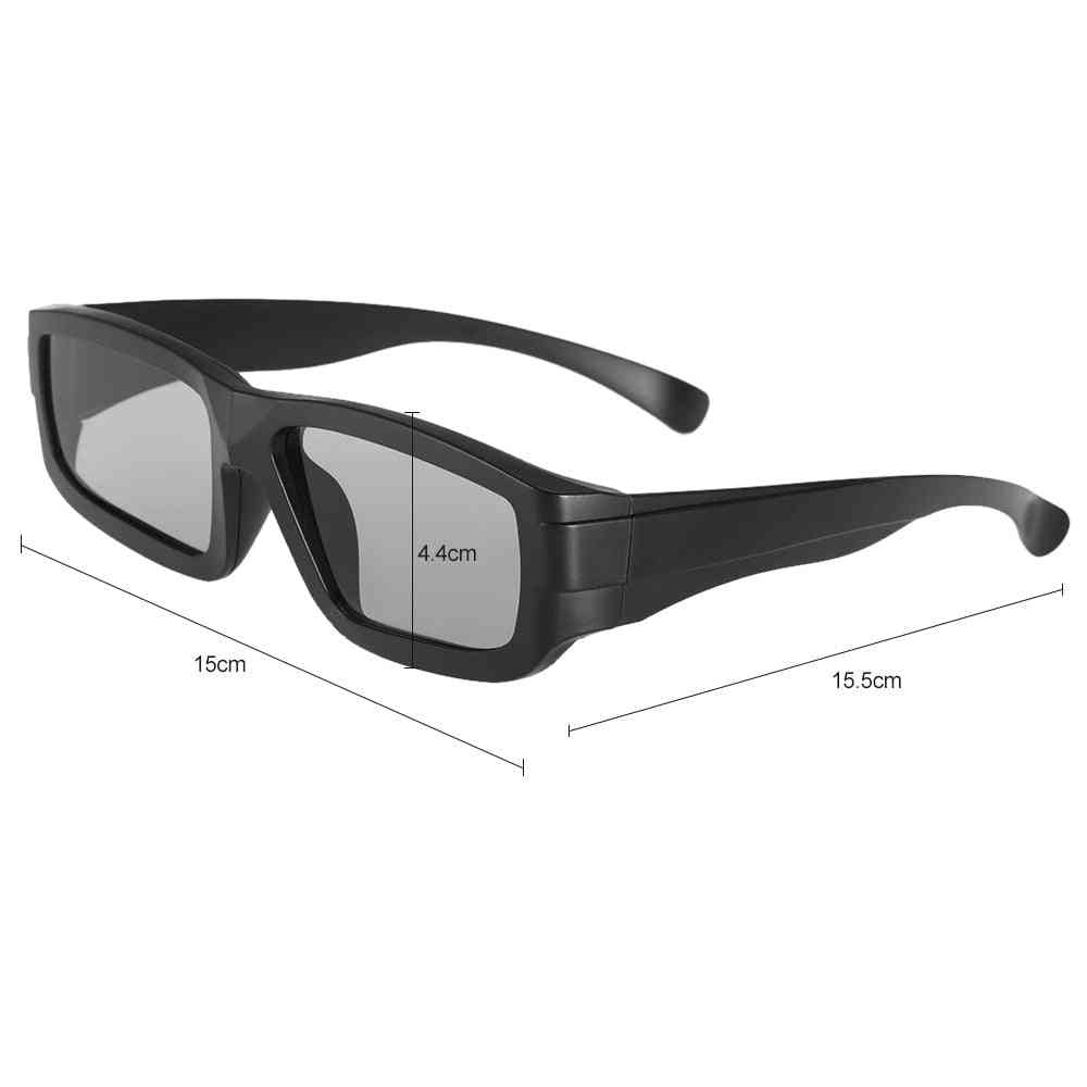 Gafas 3d pasivas, lentes circulares polarizadas para tv, películas reales en 3d