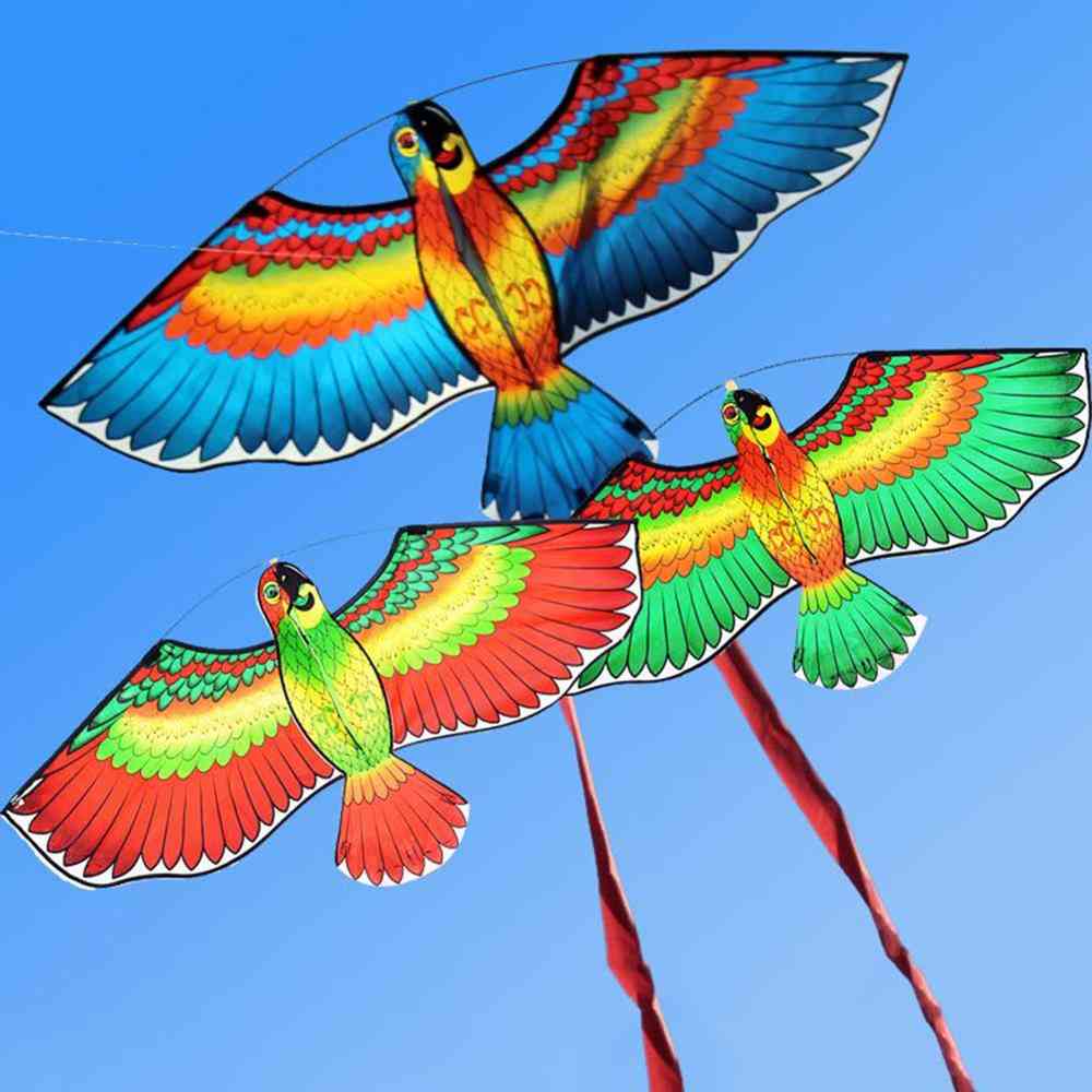 Cerf-volant de perroquets 3d avec un design de ficelle de 50 m