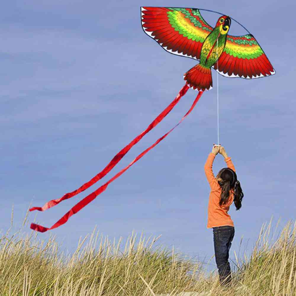 Latawiec 3d papugi latający z 50-metrowym projektem sznurka