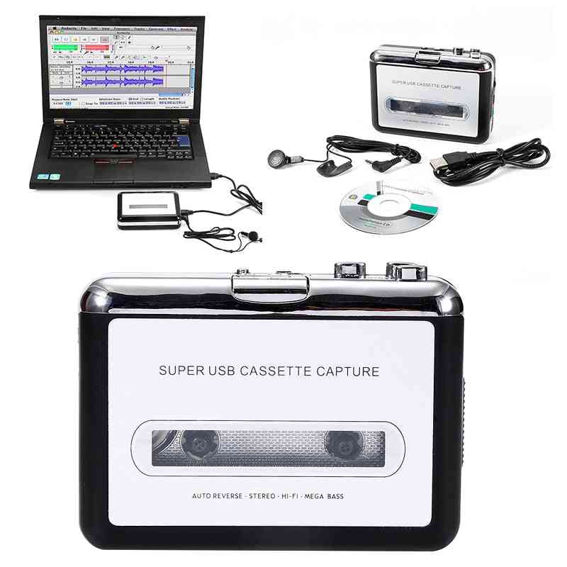 Usb Cassette- Mp3 Converter With Usb Cable, Player Recorders