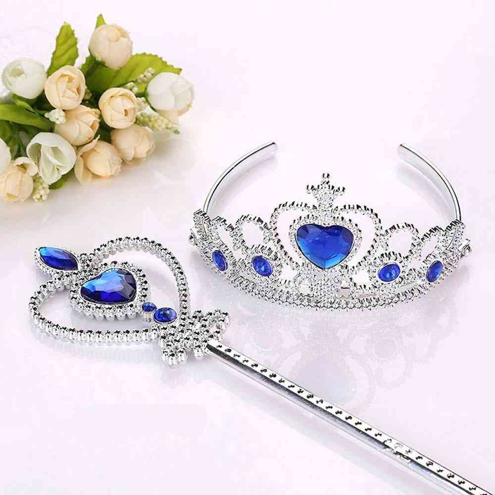 Księżniczka biżuteria tiara i magiczne różdżki, akcesoria do nakrycia głowy na imprezę