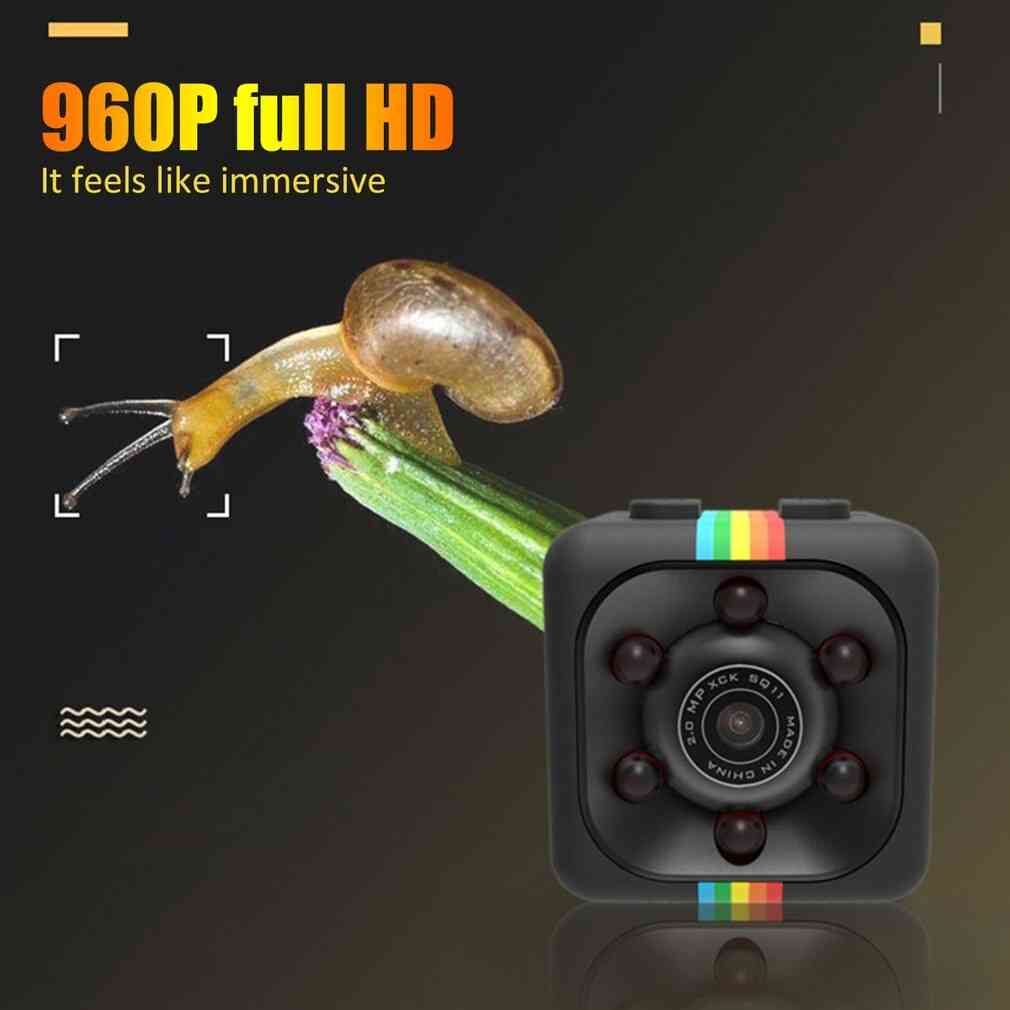 Sq11 mini mikrokocka videó éjszaka 1080p 960p videokamera mozgásérzékelő kamera