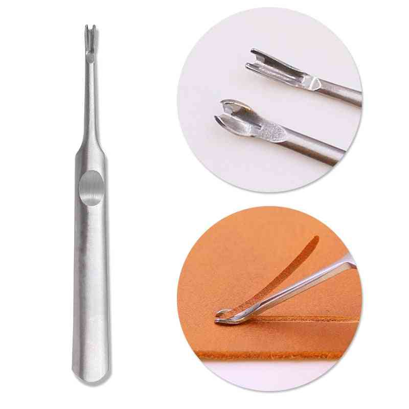 U+v Shaped Leather Stitching Skiving Groover Punching Tool