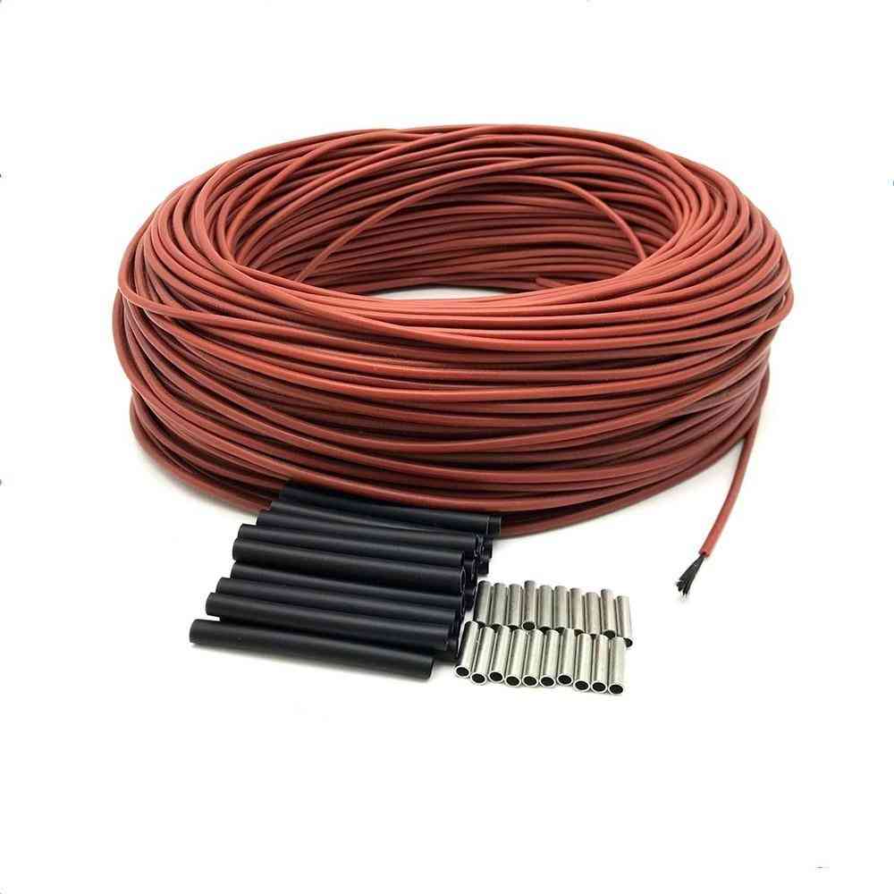 Upgrade Silicone Rubber Jacket Carbon Fiber Heating Wire Warm Floor Cable