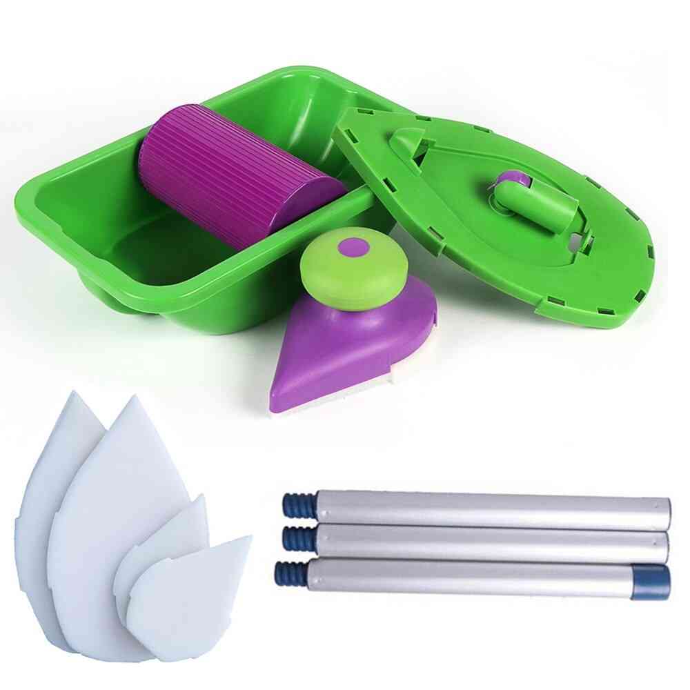 Household Painting Brush Point And Paint Roller Tray Set