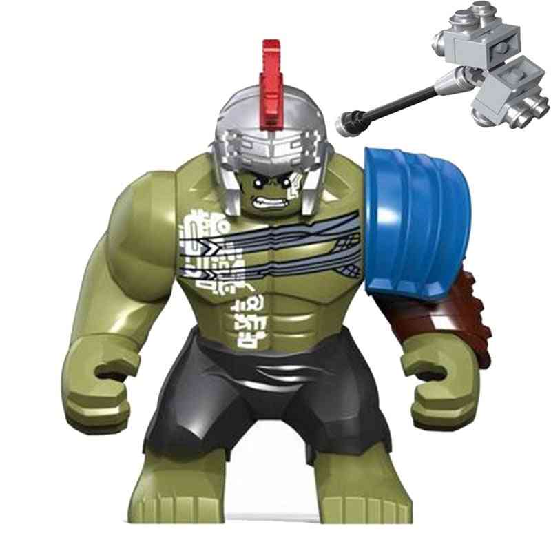 Hulk thor, ragnarok korg, costruzione di blocchi di figure, costruzione di mattoni giocattolo