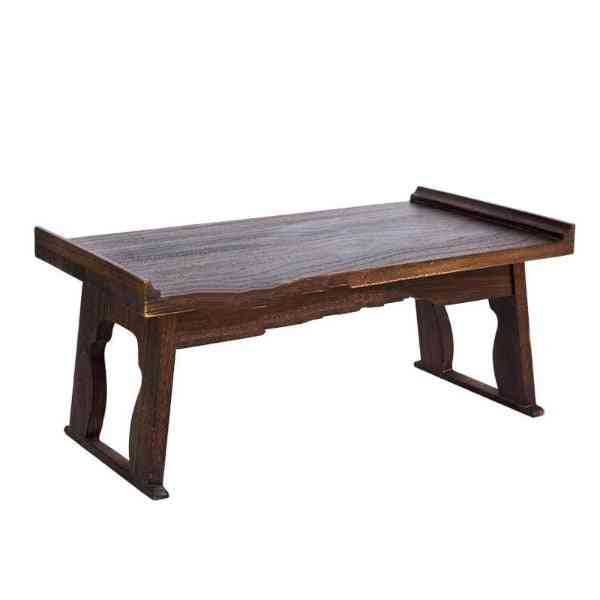 Pieni puinen taitettava olohuone, sivu matala, teepöytä