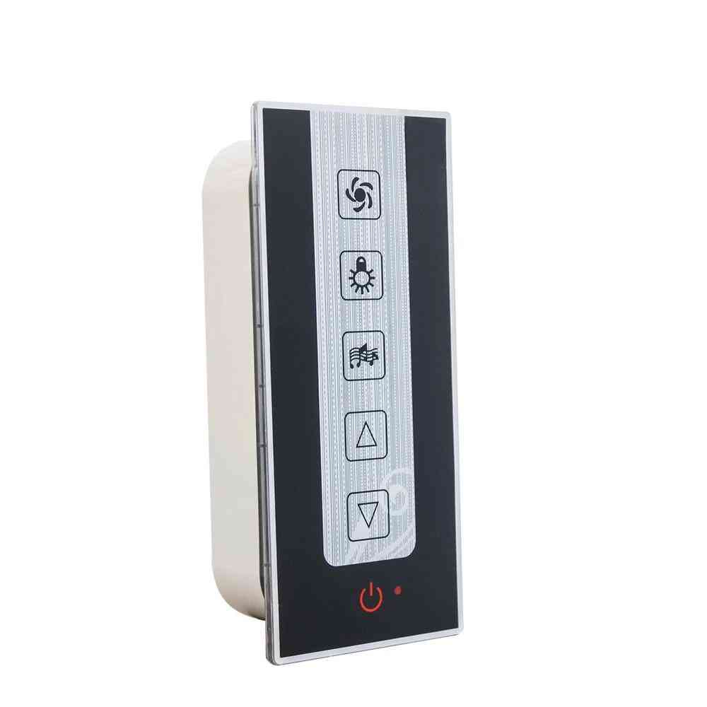 Ce Certified Ac 12v Black Rectangle Induction Shower Radio Control Panel
