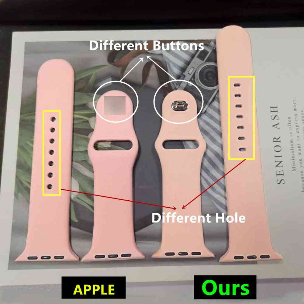 Correa de silicona para apple watch band 44mm 40mm 38mm 42mm accesorios pulsera pulsera deportiva