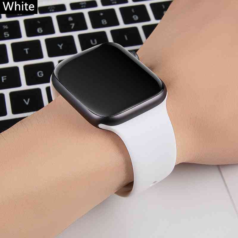 Silicone Strap For Apple Watch Band 44mm 40mm 38mm 42mm Accessories Wristband Sport Bracelet