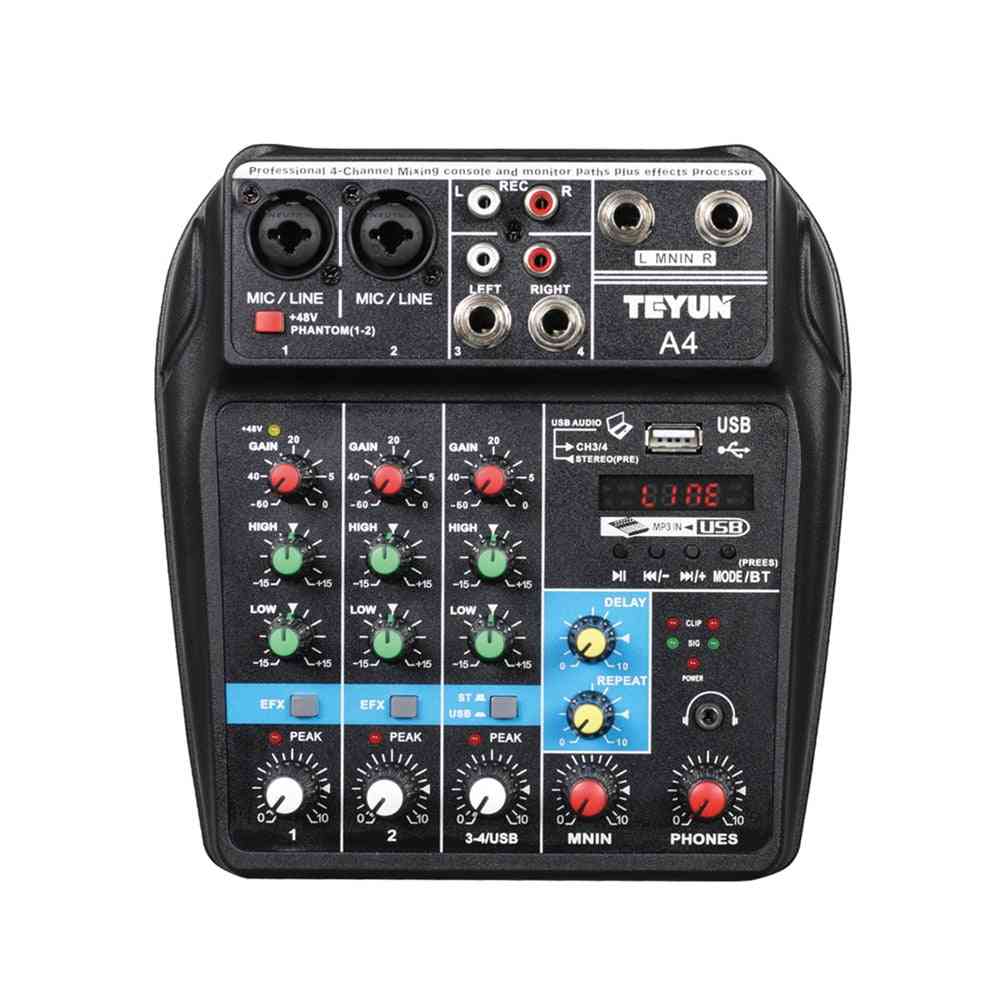 Audio Mixer Portable Sound Mixing Console Usb