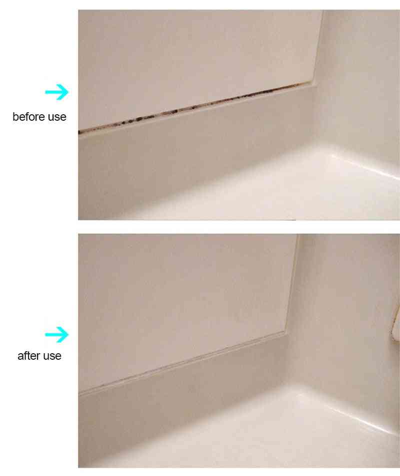 Reparation av kakelgap, påfyllning av injekteringspennan - fyllning av väggporslin, rengöring av badrumsfärg