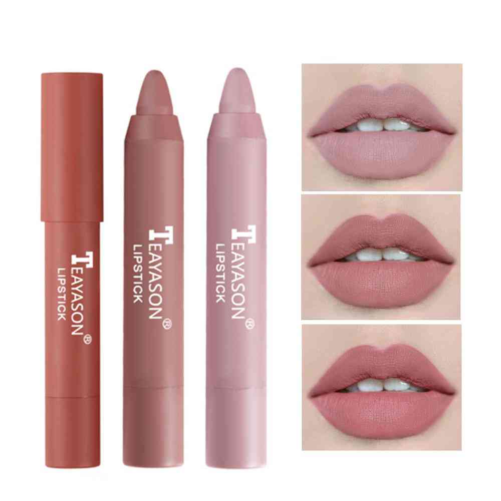 Matte Lipstick, Pigmented Moist Lip Tint Easy To Wear Cosmetics
