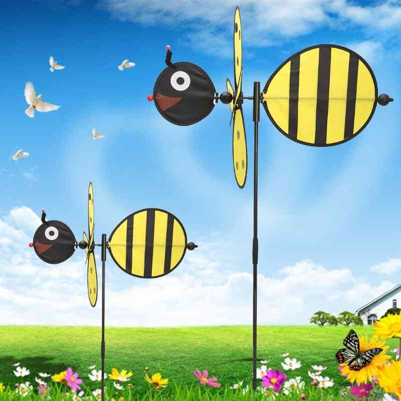 Large Bee- Windmill Whirligig, Wind Spinner Toy For Home Yard Garden Decor