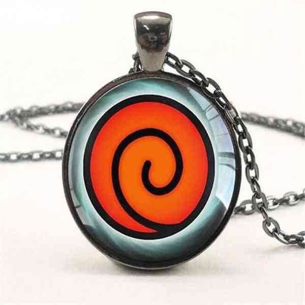 Necklace Vintage- Naruto Jewelry Chain, Glass Anime Pendant
