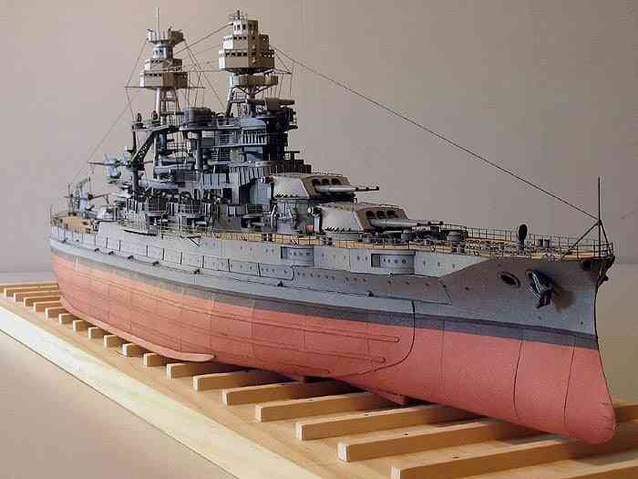 Uss arizona bb-39 cartão de navio de guerra papel modelo kit quebra-cabeças brinquedo