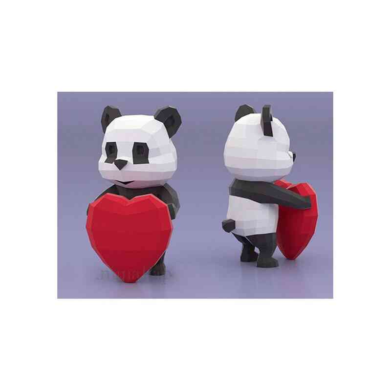 Modello di carta animale 3d panda papercraft