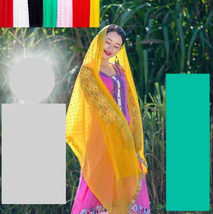 Etnische stijlen dupattas sari's sjaal, comfortabele sjaal
