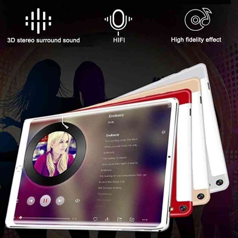 Bluetooth android ips -näyttö, kymmenen ytimen, ram+ rom, dual sim, tabletti