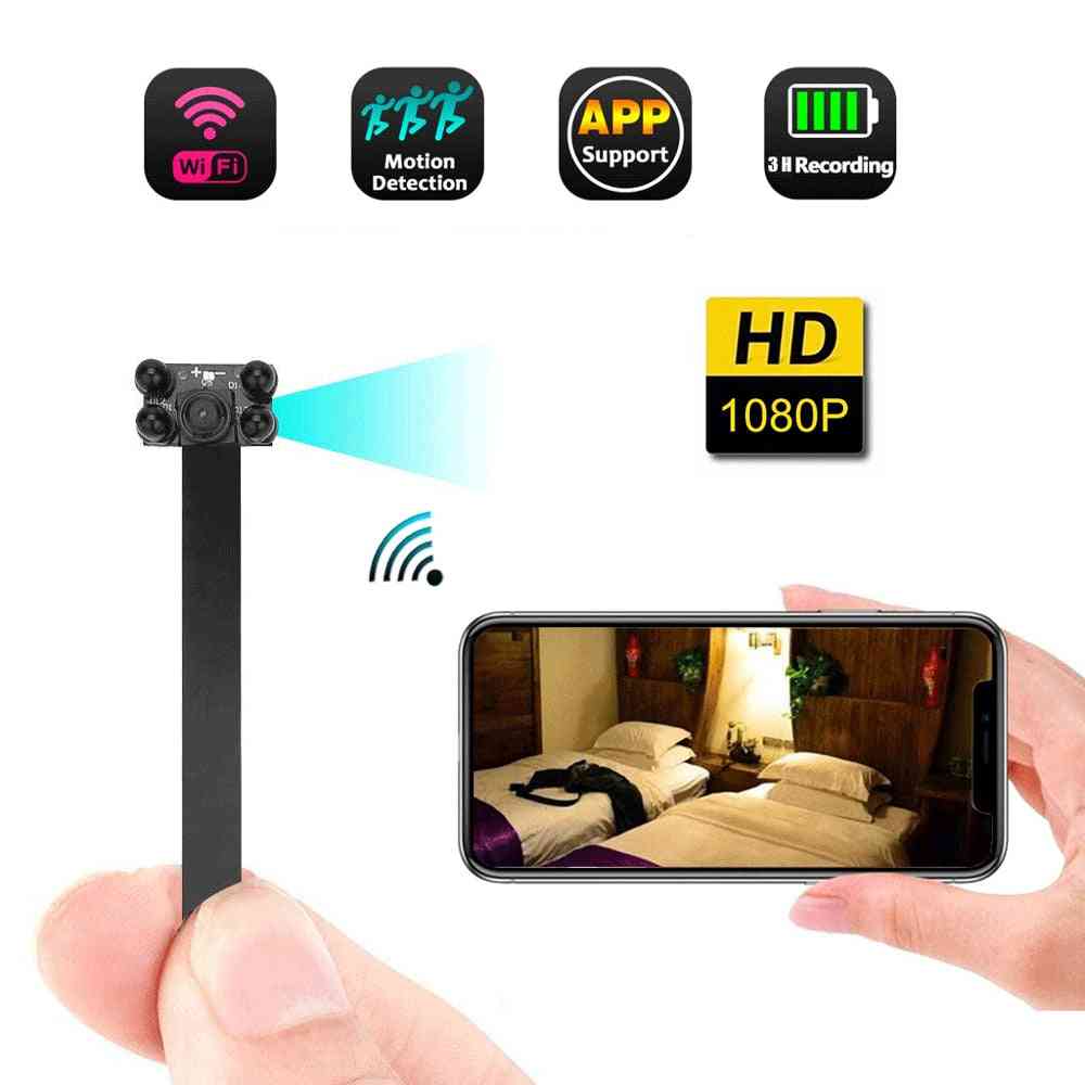 Portable- Wifi Micro Webcam, Secret Camcorde, Night Vision, Motion Detection Camera