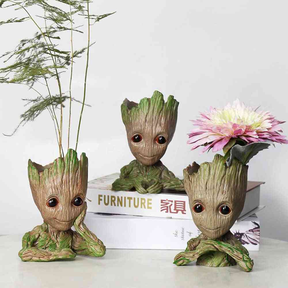 Baby Groot  Flower Pot, Planter Figurines, Tree Man, Cute Model Pen Pot