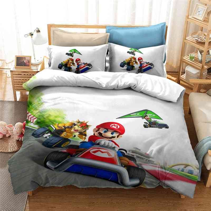 Home Textile 3d Mario Bro Bedding Sets, Single Double Bedclothes Set-2