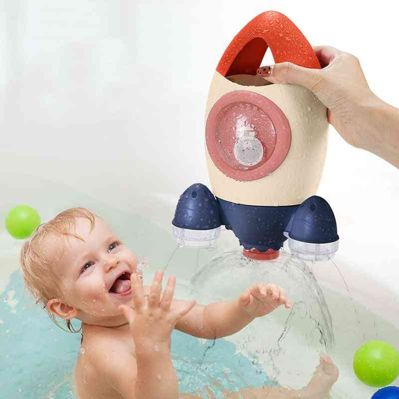 תרסיס מים ספין- מקלחת אמבט רקטה, צעצוע משחק
