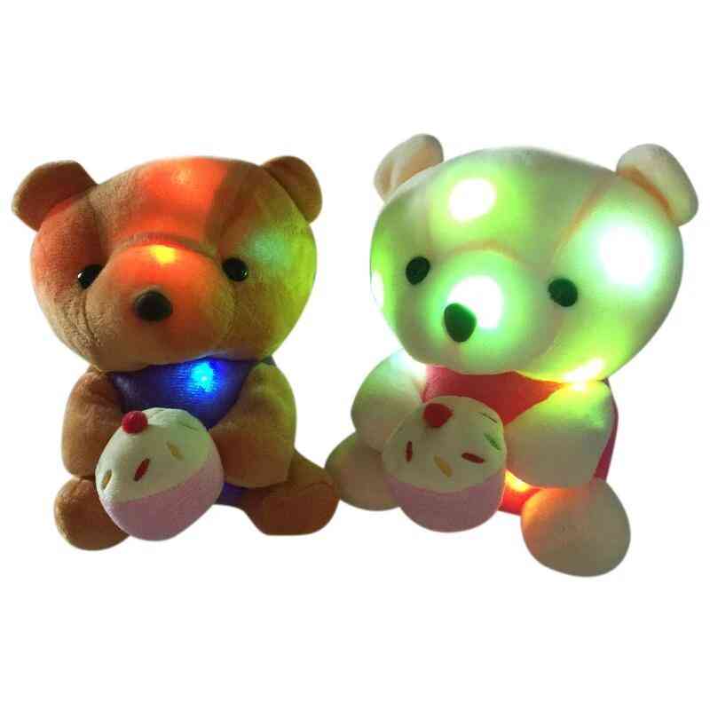 Simpatico orsetto di peluche luminoso peluche elettronico (marrone)