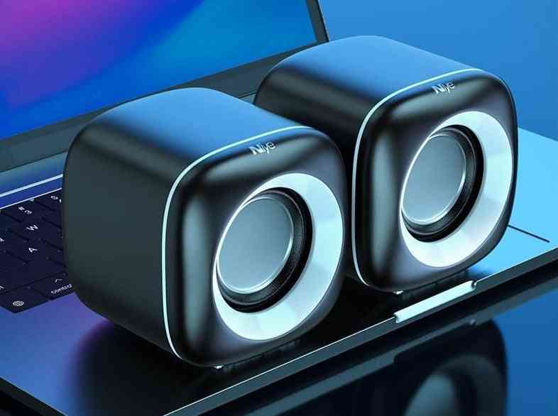 Haut-parleur de boîte de son pour ordinateur portable lecteur de musique subwoofer, haut-parleurs multimédias