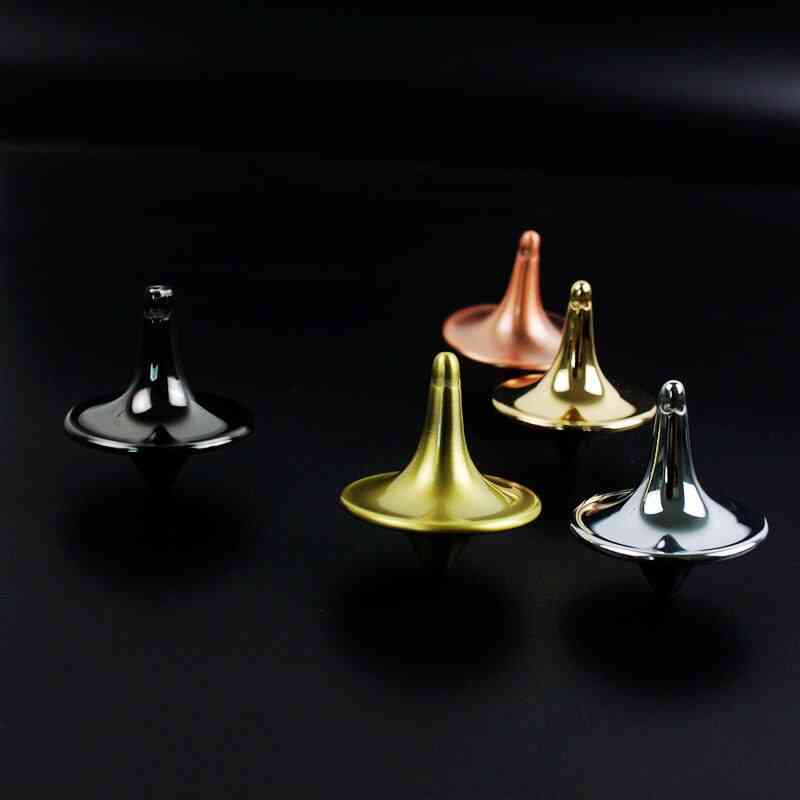 Metal Gyro Great Accurate Silver Spinning Top