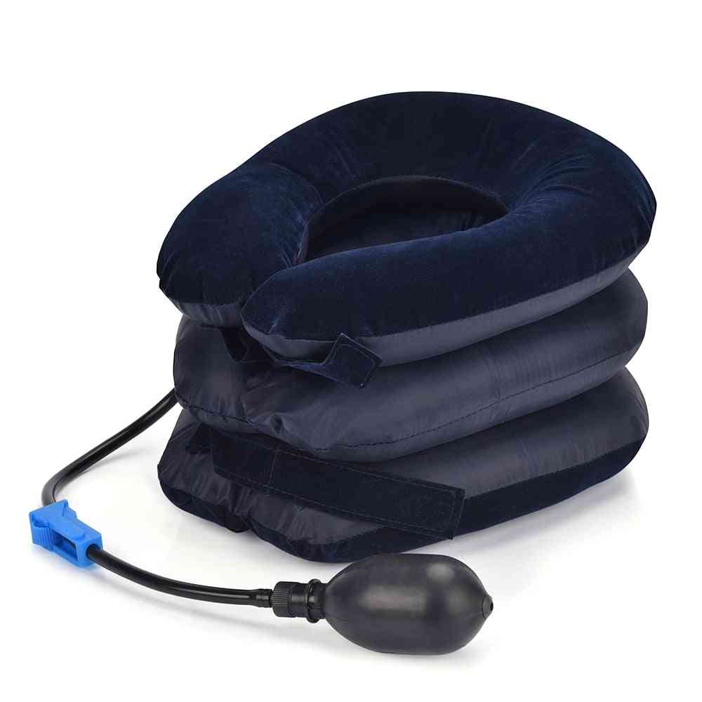 Dispositivo de tracción cervical inflable del aire del ensanchador del cuello, almohada del cuello