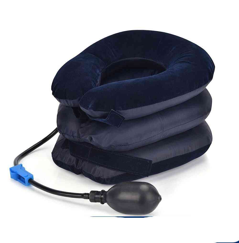 Dispositivo de tracción cervical inflable del aire del ensanchador del cuello, almohada del cuello