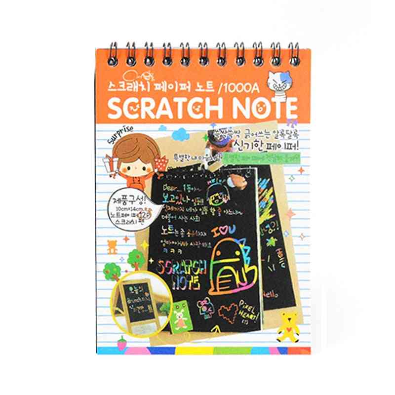 Colorful Scratch Note, Creative Painting Drawing, Coils Book For's