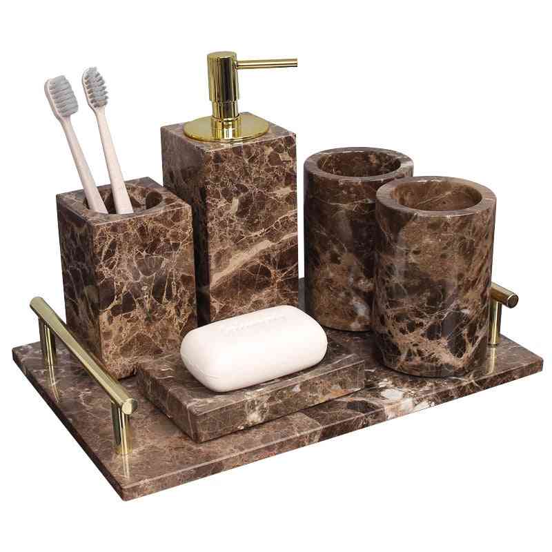 Bathroom Set Bath Toiletries Soap Dispenser/rack Gargle Cup Tissue Box
