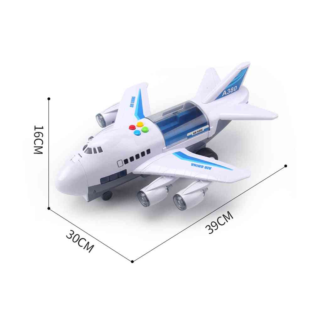 Music Lights Simulation Track Inertia's Toy Aircraft Passenger Plane