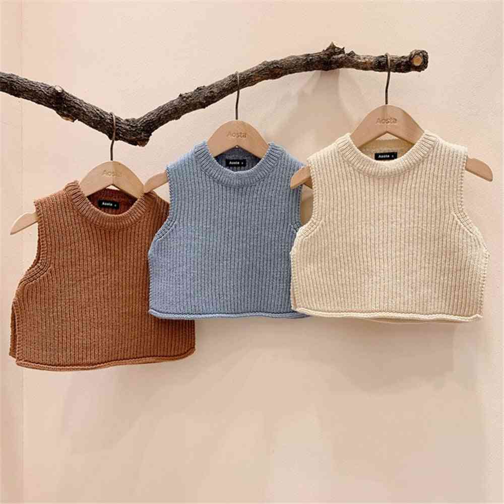 Otroški pulover telovnik za novorojenčke pletenje telovnikov