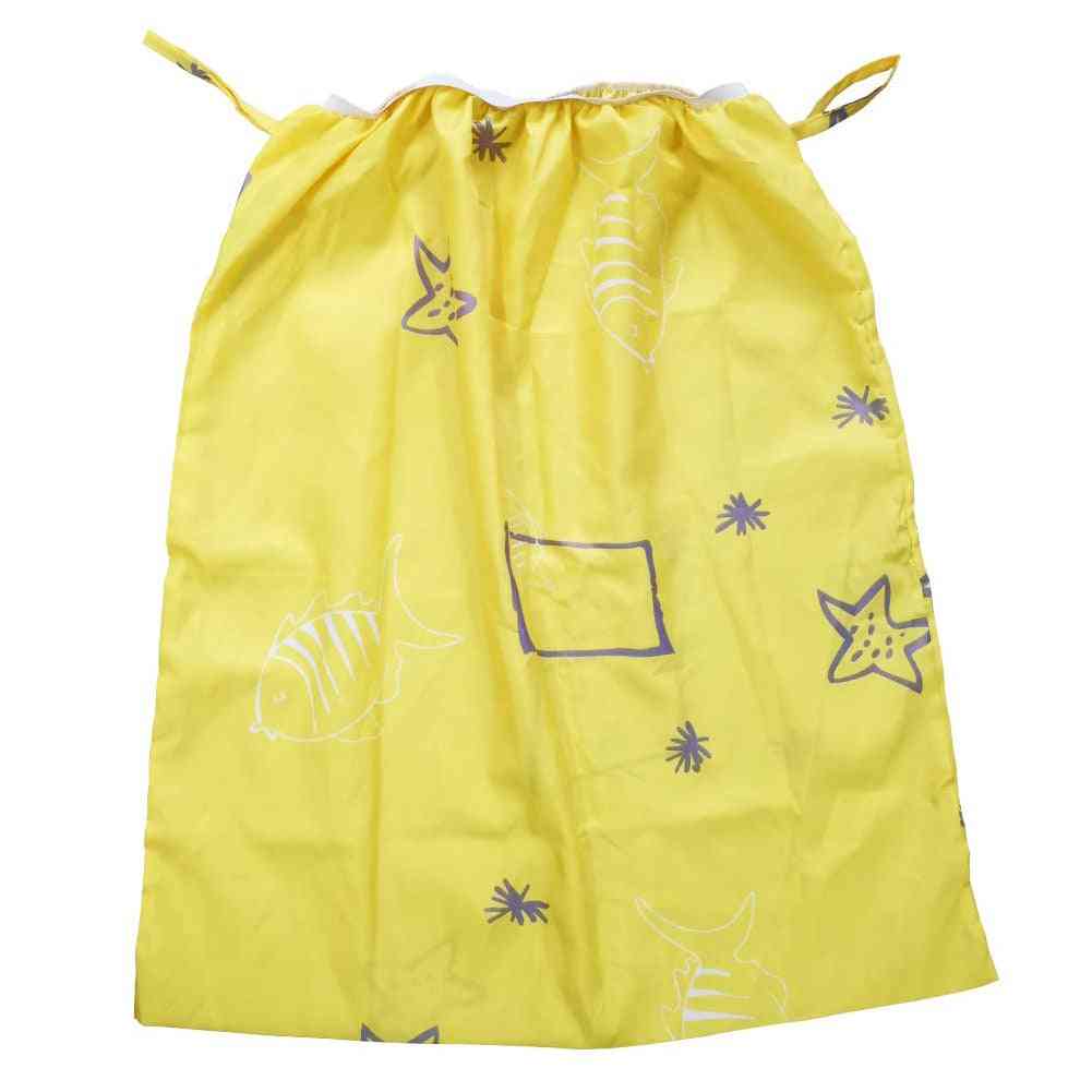 Multi Purpose Home Printed With Straps Waterproof Storage Bag For Dirty Clothes
