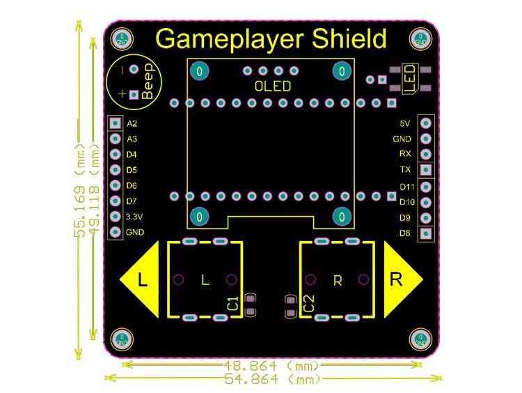 Arduino Kit Snake Game Easy To Program Nano Board Oled Display