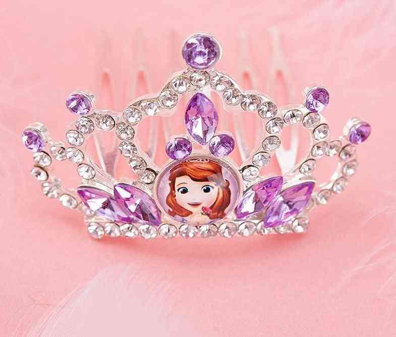 Princess Frozen Anna/elsa/ariel Dress Up Crown Wig Magic Makeup