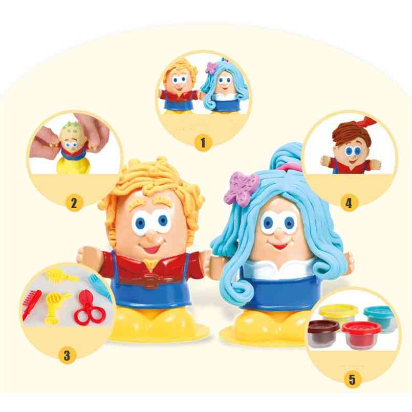 Colorful 3d Play, Dough Hairdresser, Clay Model Set