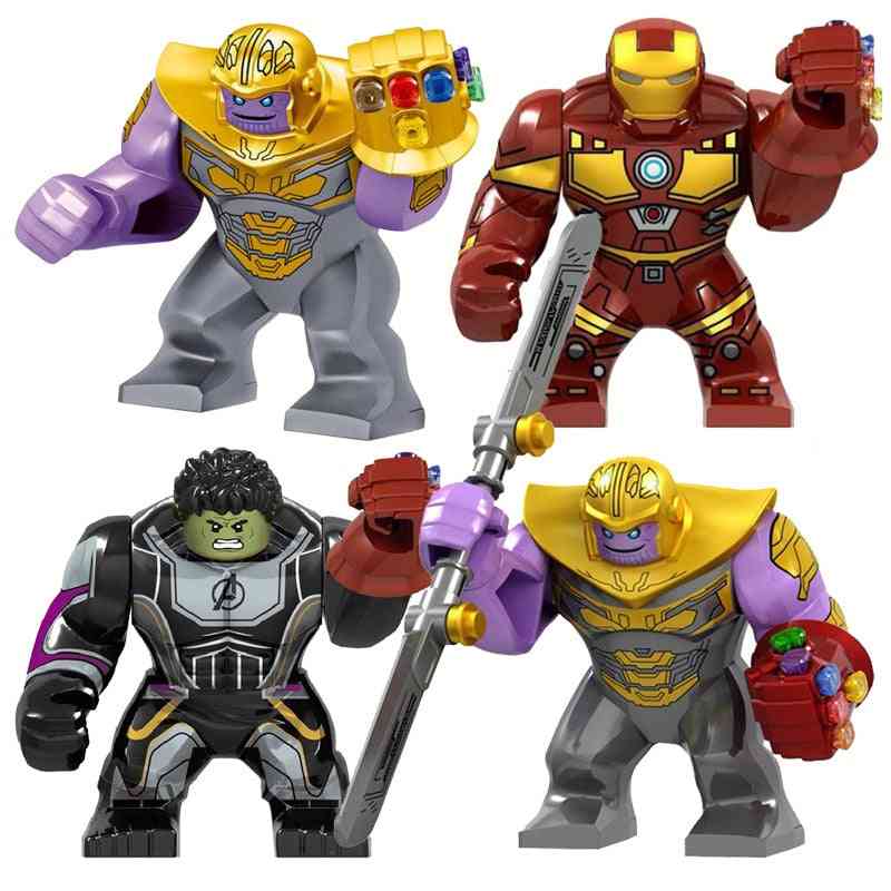 Super Heroes Big Size Iron Man With Gauntlet Hulk Thanos Spider-man Model Figures