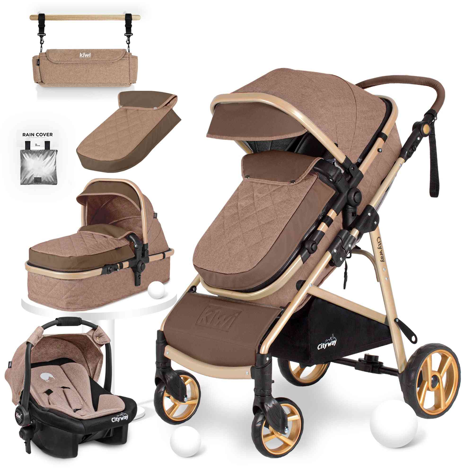 Baby Stroller, Carry Cot, Carrying Seat, Nursing Bag, Raincoat
