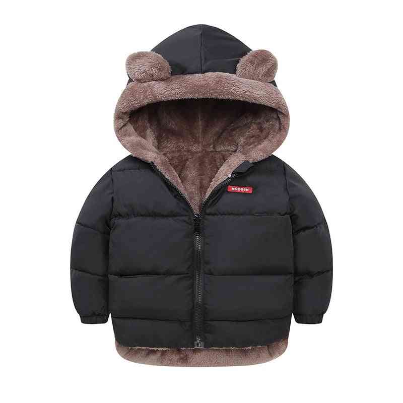 Gyerek pamutruházat megvastagodott téli meleg ruházat kapucnis kabát