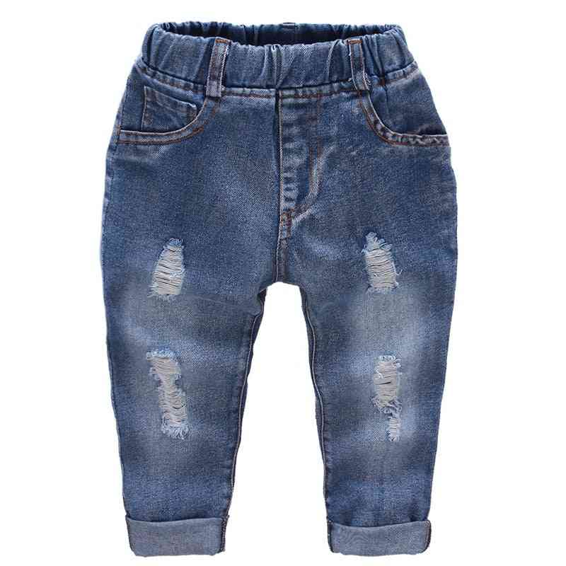 Módní- džínové kalhoty s dlouhým otvorem, kovbojské kalhoty pro