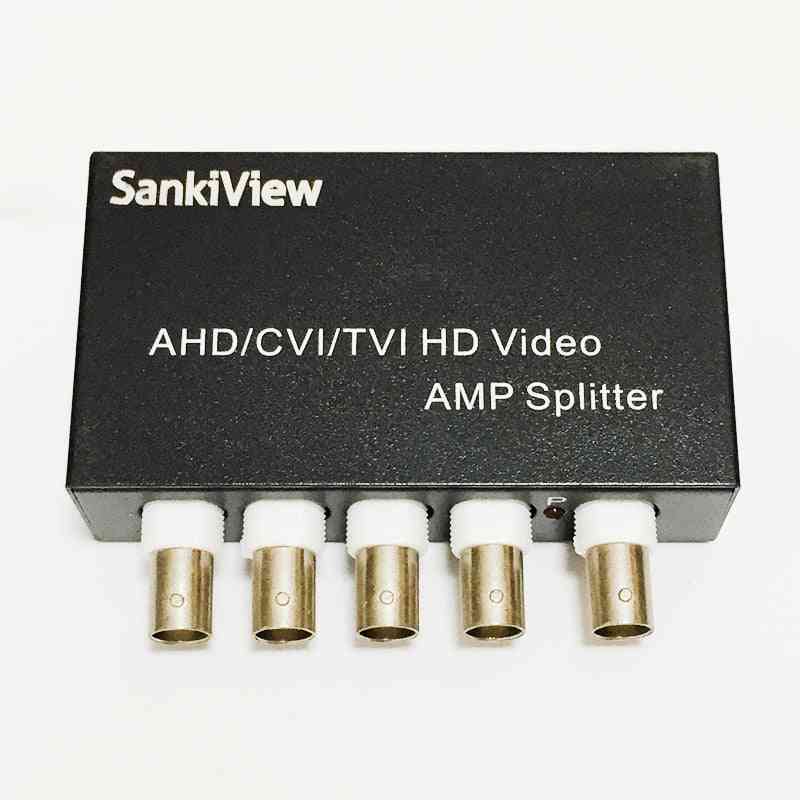 Mini 1 In 4 Out, Video Distributor Amp Splitter For Coaxial Analog Hd Cctv Security Camera